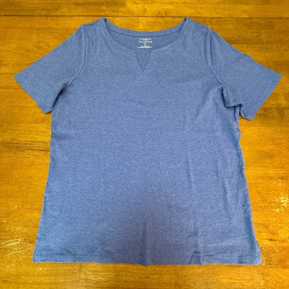 Talbots Heather Blue Short Sleeve Tee 1X - Picture 1 of 4
